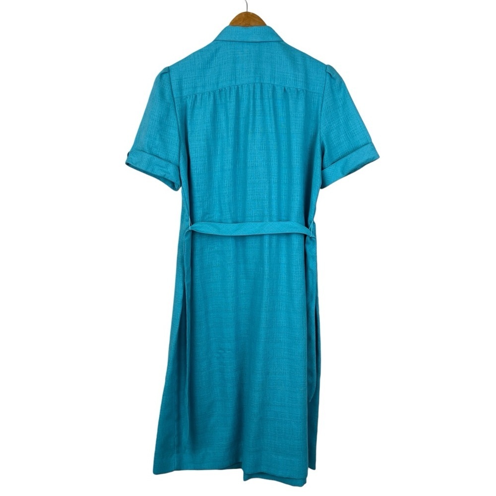 Vintage 1960s Schrader Sport Petite Womens Blue Dress Size 12 Petite - Picture 3 of 7